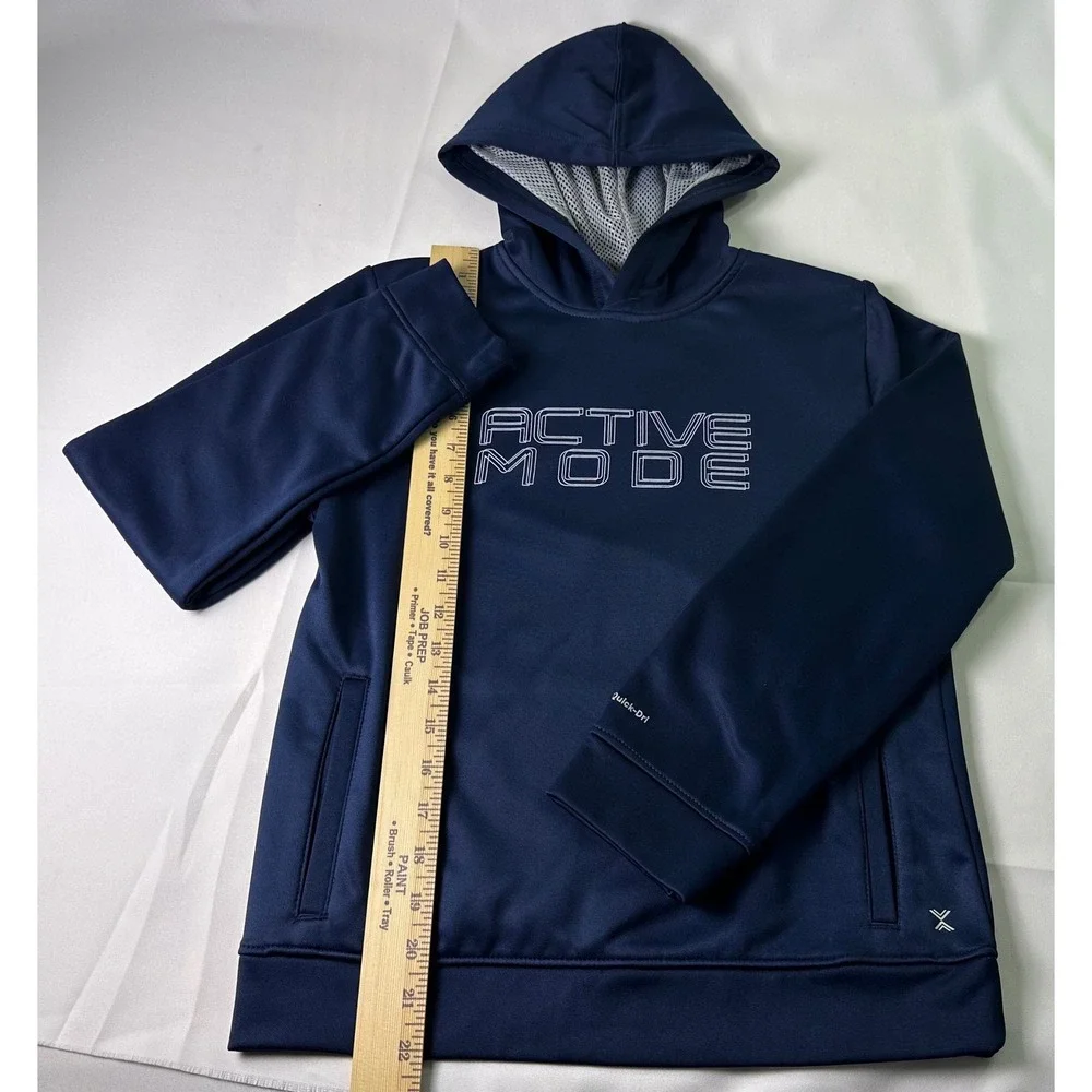 Xersion Active Mode Pullover Hoodie Quick-Dri Kids‎ Blue Sweatshirt Size Medium